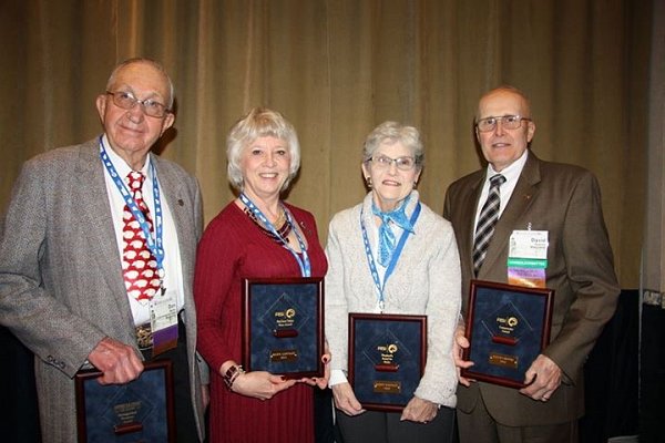 American Sheep Industry Awards - Pictured: Don Meike, Marie Lehfeldt, Sandy Whittley and David Greene