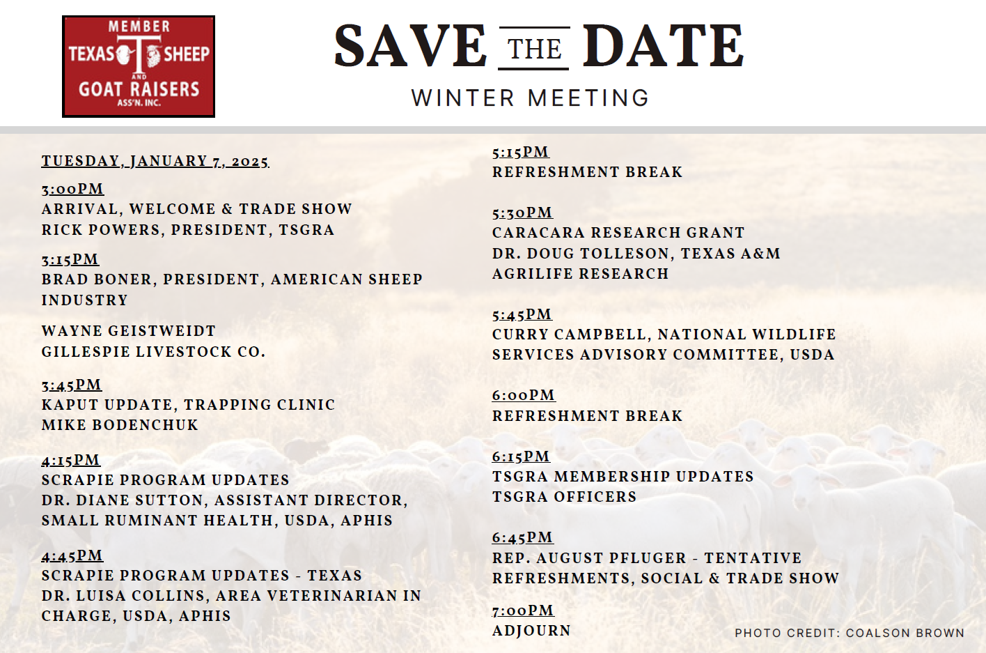 Winter Meeting Agenda